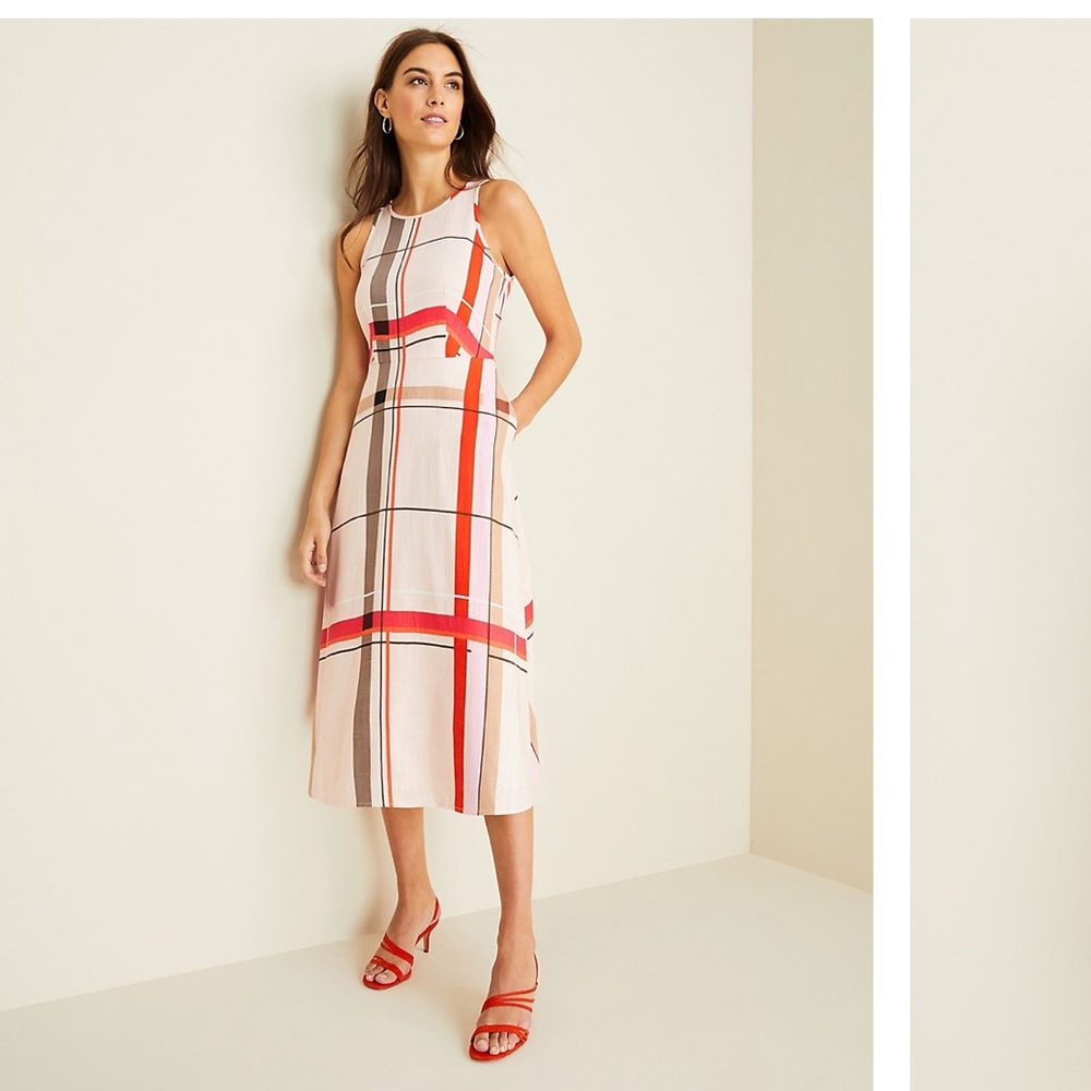 Ann Taylor Linen Flare Dress
